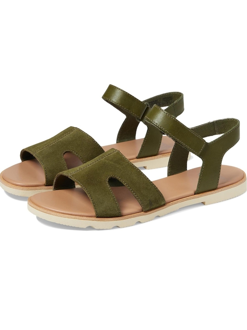 Sorel - Like New Ella lll Ankle Strap Sandals Green/Olive - 8
